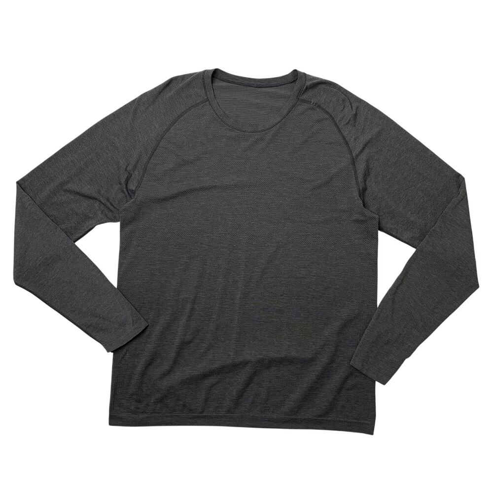 Lululemon Shirt Mens L Large Charcoal Metal Vent Tech Long Sleeve Performance